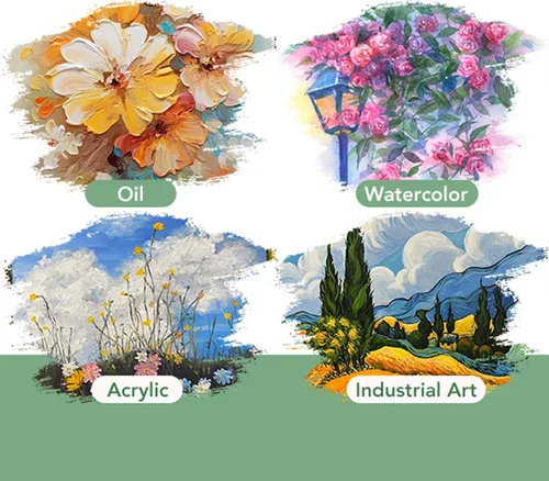 Miniatura 6 de Juego de pinceles de pintura acrílica AROIC, 2 paquetes/30 unidades de pinceles de nailon para acuarela, óleo, pintura en roca y rostro, pinceles