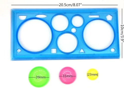 Miniatura 3 de yueton Juego de plantillas de dibujo de pintura de dibujo lavable de plástico colorido transparente de 4 piezas para manualidades infantiles