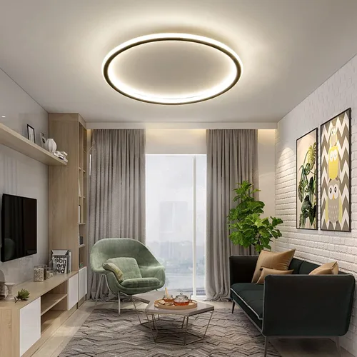 Miniatura 7 de Lámpara de techo de montaje empotrado de 15.7 pulgadas, lámpara de techo LED redonda de 40-60 W, lámpara de techo moderna y delgada, luces de techo