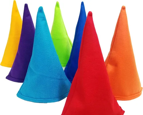 Miniatura 2 de Sombreros de disfraz de enano/gnomo, elige tu color, (blanco nieve y los siete enanitos), se adapta a niños a adultos (azul)