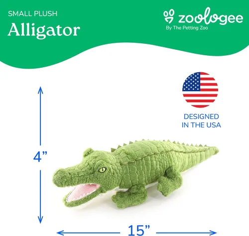Miniatura 3 de The Petting Zoo Peluche de cocodrilo, regalos para niños, animales de vida silvestre Earth Keeperz, juguete de peluche de cocodrilo verde Zoologee