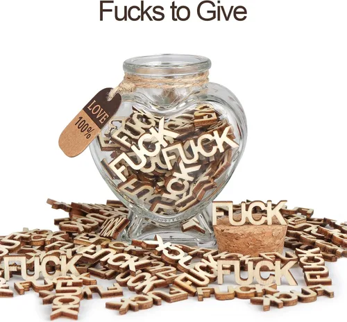 Miniatura 3 de Fucks to Give Regalos de broma para el día de San Valentín, cumpleaños, vacaciones, Acción de Gracias, Navidad. Letra recortada de madera FUCK Bad