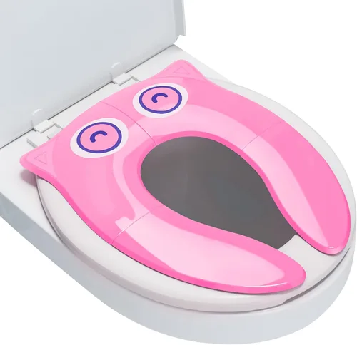 Miniatura 9 de Asiento de orinal portátil para viajes de niños pequeños - Funda de asiento de inodoro plegable antideslizante para entrenamiento de ir al baño
