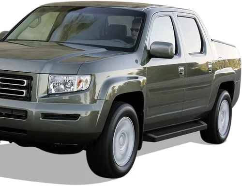 Miniatura 6 de APS Estribos negros estilo compatible con Honda Ridgeline 2006-2014 Crew Cab (barras nerf barras laterales escalones laterales)