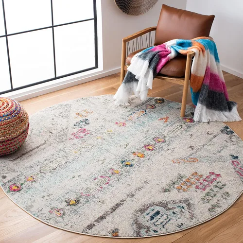 Miniatura 11 de SAFAVIEH Madison Collection - Alfombra decorativa de 2 pies 2 pulgadas x 4 pies, verde y naranja, diseño tribal envejecido, no desprende pelusa