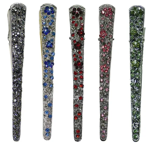 Miniatura 20 de NM110-2-6d1 - Juego de 6 pinzas de metal resistentes para el cabello para mujeres y niñas