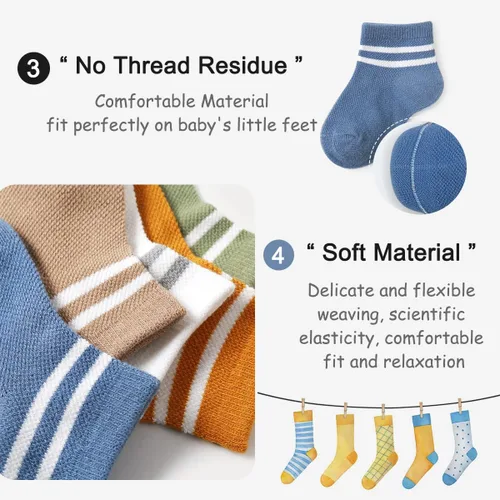 Miniatura 3 de ZURLEFY Nuevos calcetines de malla de verano para bebés, niños y niñas pequeñas, calcetines para recién nacidos, accesorios esenciales para bebés