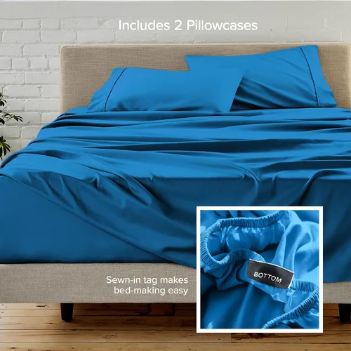 Miniatura 201 de Bare Home Hotel Luxury - Juego de sábanas tamaño individual, extra suave, 4 piezas, bolsillos profundos, ajuste fácil, refrescante y transpirable