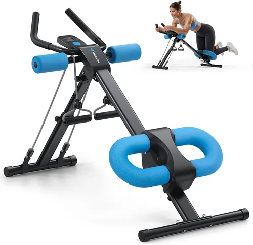 MERACH Máquina de abdominales, equipo de entrenamiento abdominal, máquina de entrenamiento abdominal ajustable para entrenamiento de abdominales en
