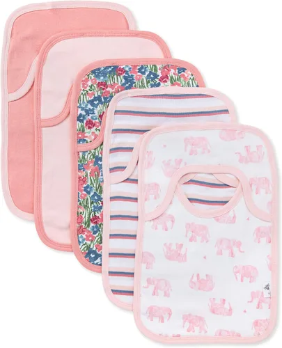 Miniatura 3 de Burt's Bees Baby Baby-girls - Pijama con pies y cremallera y conjunto de baberos, paquete de regalo, 100% algodón orgánico