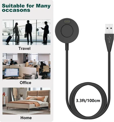 Miniatura 7 de Cargador compatible con Garmin Fenix 8, Fenix 7/7S/7X, Fenix 6/6S/6X, Fenix 5/5S/5X, soporte de carga para estación de carga con cable USB de 3.3 ft