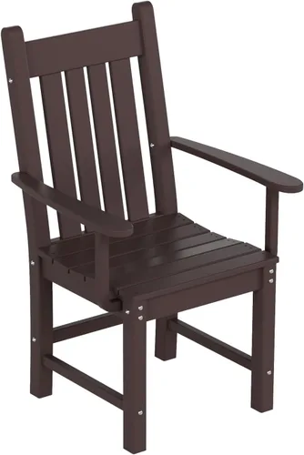 Miniatura 24 de WestinTrends Malibu Outdoor Patio HDPE Adirondack Silla de comedor para patio, color negro