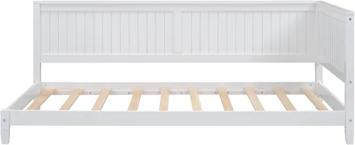Miniatura 5 de Merax Sofá cama de tamaño individual, marco de madera con cabecero, sofá cama tamaño individual, perfecto para descansar, dormir o entretener a