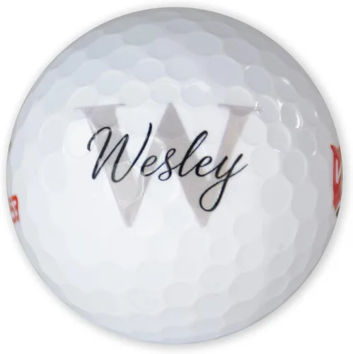 Miniatura 6 de Pelotas de golf personalizadas, manga de 3 pelotas de golf Wilson Staff Elite, diseños de monograma personalizados para añadir tu nombre e iniciales