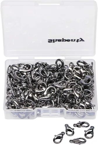 Miniatura 5 de Shapenty Broches de pinza de langosta de aleación de metal pequeño, clip de bricolaje, accesorios de búsqueda de joyas, gancho de sujeción, 0.472 in