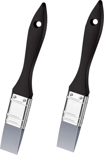 2 pinceles de silicona de 1 pulgada para manualidades, pegamento de resina, ancho, plano, para manualidades, acrílico flexible y sólido, herramienta