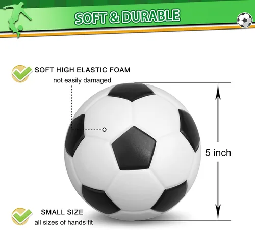 Miniatura 2 de Mini pelotas de fútbol de espuma de 5 pulgadas para mini aros de fútbol de interior, suave y blando para juegos de fútbol Pelotas de piscina