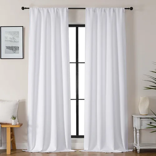 Miniatura 13 de Gwine Cortinas opacas para dormitorio, 54 pulgadas de largo, paneles de cortina de ventana con aislamiento térmico y reducción de ruido, cortinas