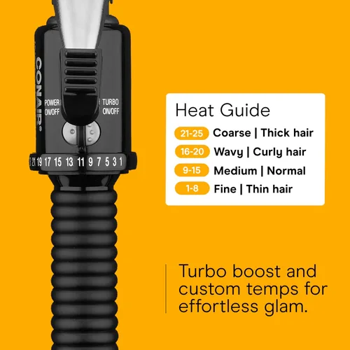 Miniatura 4 de Rizadora de cabello por calor. Efecto instantáneo, de Conair., Negro/Cromo