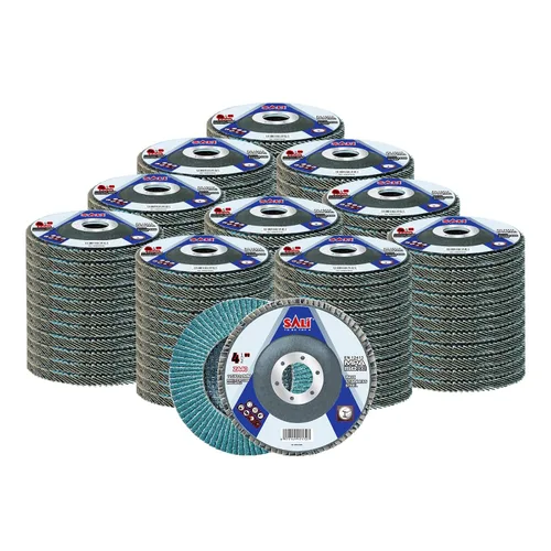 Miniatura 14 de Sali Paquete de 10 Discos de Láminas de Circonia Grano 40 de 4.5" x 7/8 Pulgadas Disco de Lijado Tipo Bisel #29 Grado Premium e Industrial Rueda