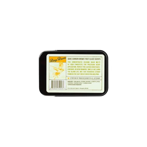 Miniatura 9 de Duke Cannon Supply Co. Colonia Sólida para Hombre Bay Rum (Almizcle Cítrico, Madera de Cedro, Especias Isleñas) - Bálsamo Concentrado, Lata Cómoda