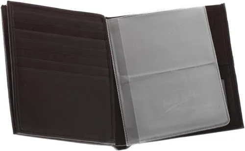 Miniatura 3 de Paul & Taylor Cartera plegable de cuero para hombre, con solapa central, varios