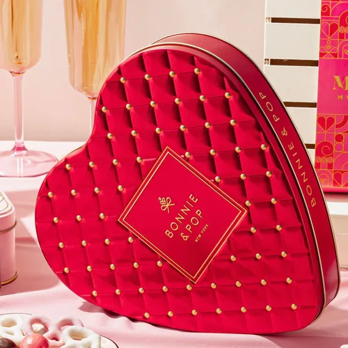 Miniatura 3 de Cesta de regalo de chocolate Regalo en forma de corazón para ella, madre, madre, esposa, cónyuge con trufas de chocolate con leche surtidas
