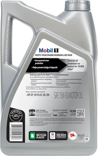 Miniatura 3 de Mobil 1 Aceite de motor sintético completo avanzado 15W-50, 5 cuartos de galón