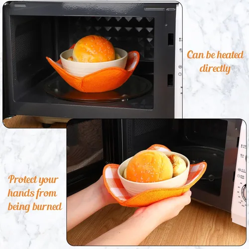 Miniatura 5 de Geiserailie Soporte para cuenco caliente apto para microondas, multiusos, a prueba de calor, para evitar que la mano se caliente y mantener