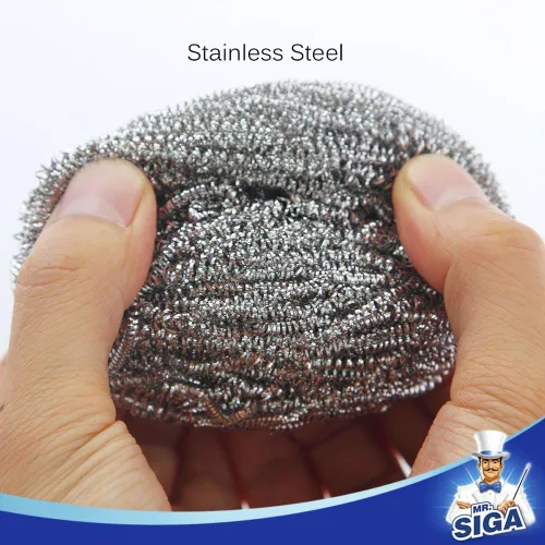 Miniatura 6 de MR.SIGA Estropajo de acero inoxidable, paquete de 6, 1.06 oz