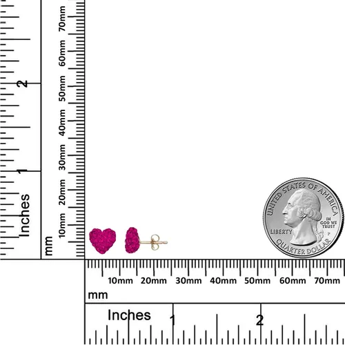 Miniatura 19 de AVORA Aretes de oro amarillo de 10 quilates de 0.315 in con cristales Swarovski