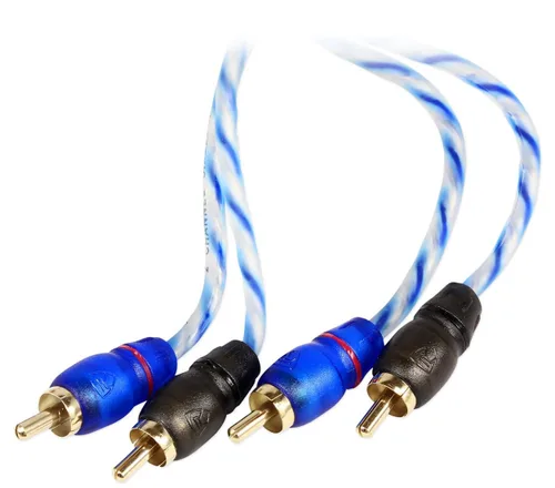 Miniatura 2 de Rockville RTR172 - Cable RCA de 2 canales de 17 pies, 100% cobre, par trenzado, pin dividido, blindaje doble, para audio doméstico, DJ