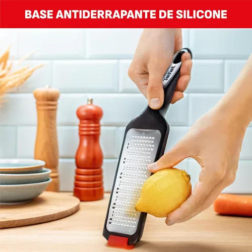 Miniatura 4 de Rallador Tefal Ingenio Negro, con cuchillas dobles afiladas, base antideslizante y tapa protectora, seguridad, eficiencia y estabilidad en rejilla