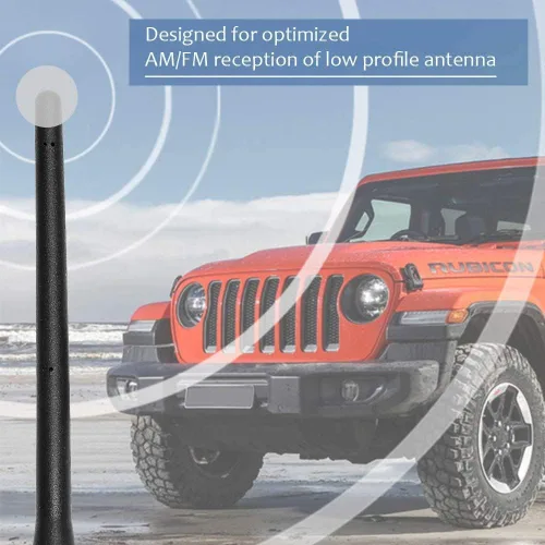 Miniatura 7 de VOFONO - Antena compatible con Jeep Wrangler Gladiator JL JK JT Unlimited Sport Willys Rubicon Sahara 4xe 2007-2025, antena para radio AM FM