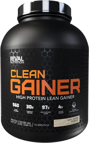 Miniatura 12 de RIVAL NUTRITION Clean Gainer I - Mezcla de bebida en polvo con alto contenido de proteínas, 1.06 onzas de proteína por porción