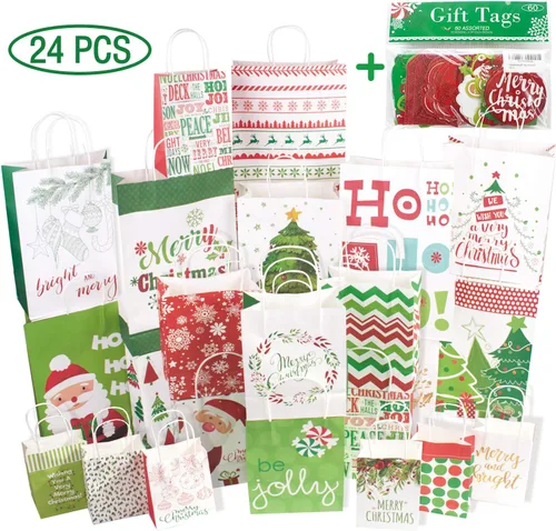 Miniatura 9 de Etiquetas de regalo de Navidad, 60 unidades con cuerda desatada