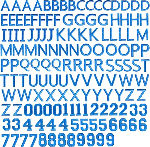 Miniatura 12 de GYGYL - 72 parches de letras y números para planchar, parches de letras blancas del alfabeto bordado de la A a la Z, apliques de números del 0 al 9