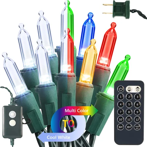Miniatura 26 de Brizled luces de Halloween moradas, 10 mt, 100 luces LED de Halloween al aire libre, 120 V, certificación UL, linea de luces decorativas