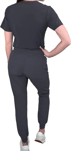 Miniatura 5 de Green Town Conjunto médico de enfermería GT 4FLEX con cuello en V para mujer