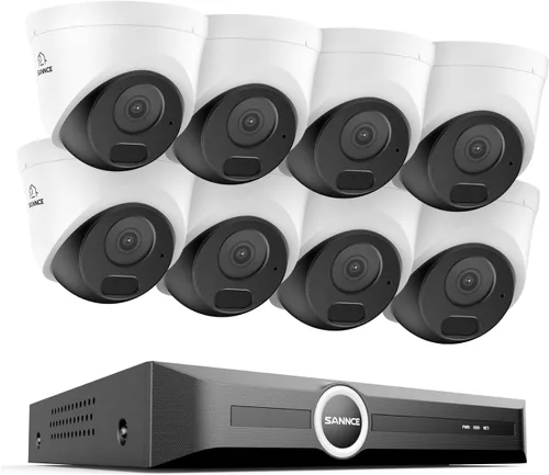 Miniatura 11 de SANNCE Sistema de cámara de seguridad PoE de 5 MP, NVR de vigilancia de 8 canales y 6 MP con 4 cámaras domo HD de 5 MP resistentes a la intemperie