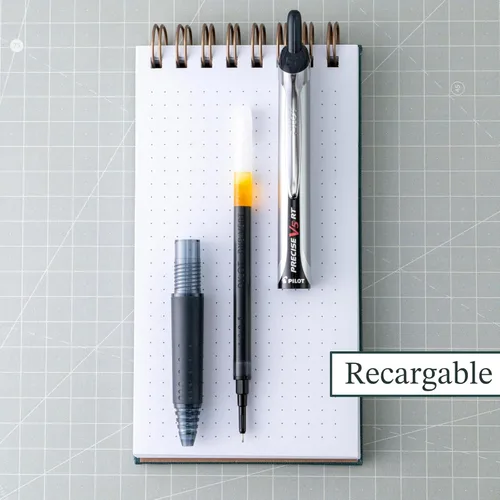 Miniatura 3 de PILOT Precise V5 RT - Bolígrafos de bola rodante recargables y retráctiles, punta extrafina de 0.5 mm, surtidos, paquete de 12 - Ideal