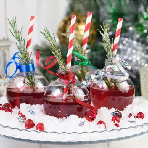 Miniatura 3 de ALINK 100 pajitas rojas, pajitas de papel biodegradables rojas y blancas a rayas para fiestas, eventos, manualidades, suministros de decoración