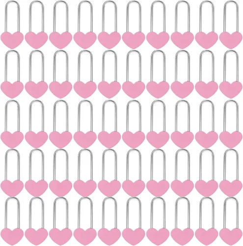 Miniatura 48 de Candado de amor VeYocilk de 3.5" 50mm en forma de corazón, candado de corazón negro para deseos de amor, ideal para bodas, San Valentín