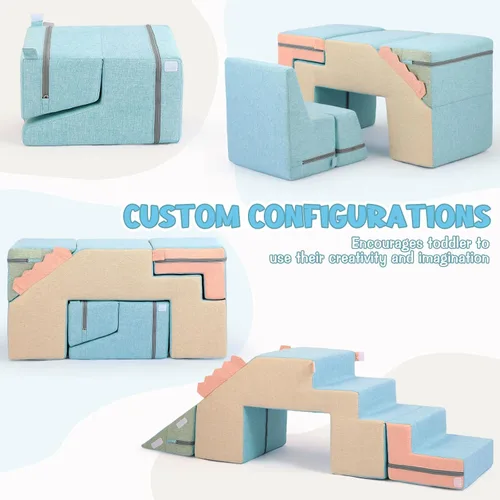 Miniatura 5 de Asweets 4 en 1 bloques de espuma para escalar para niños pequeños, juguetes de escalada y gateo suaves para interiores para la creatividad e