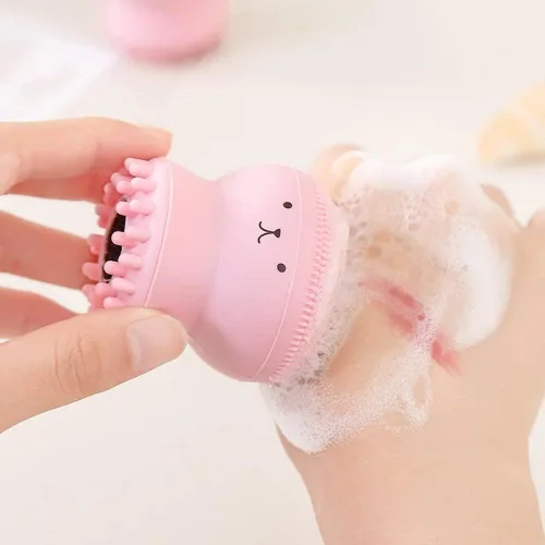 Miniatura 5 de Vtrem Limpiador facial de silicona para mujer: 5 unidades de pulpo, limpiador facial de silicona para cara para masaje exfoliante profundo, cepillo