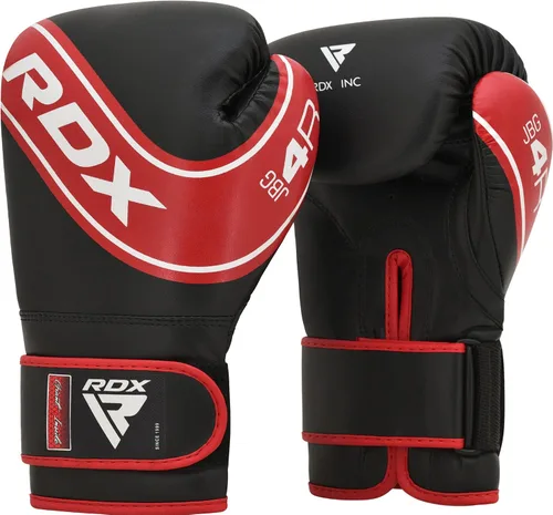 Miniatura 8 de Guantes de boxeo para niños RDX, 4 oz y 6 oz, Junior, de cuero Maya, con palma ventilada, para entrenamiento, Muay Thai, sparring, kickboxing, Rojo