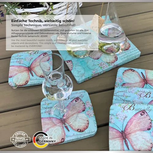 Miniatura 5 de Viva Decor Pegamento Decoupage (Napkin, alto brillo, 2,77 oz) Decopage Pegamento y sellador - Pegamento Decopodge - Pegamento decoupage apto