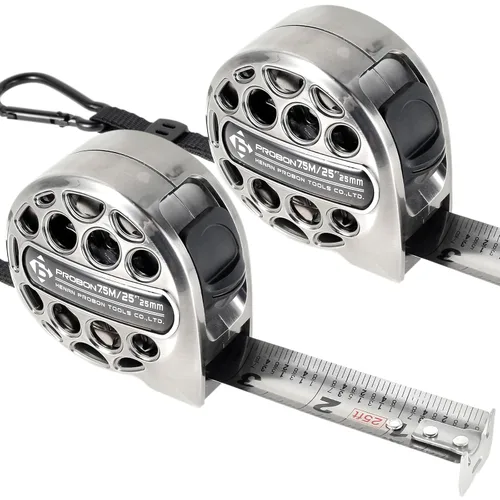 Miniatura 10 de Cinta métrica de acero inoxidable de 9.8 pies, con escala de doble cara, impermeable, retráctil, práctica cinta de medición para construcción, 1