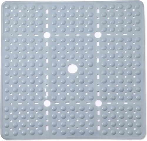 Miniatura 15 de ENKOSI Alfombrilla grande de 27 x 27 pulgadas cuadrada antideslizante para la ducha Alfombrilla antideslizante para cabina de ducha para personas