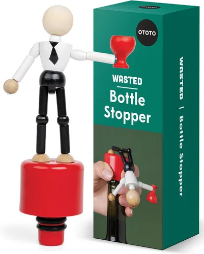 Miniatura 9 de OTOTO Juego de 2 tapones de vino – Tapón para botella de vino bajo y guitarra, divertidos corchos de vino, accesorios de vino, tapón de champán